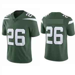Custom Green American Football Jersey V-Neck Short Sleeve Sublimated Print Breathable Moisture-Wicking Unisex Adult Apparel - Product Image 1