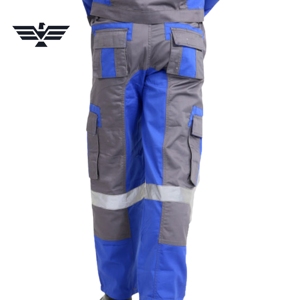 Unisex Industrial Workwear Coverall Reflective Safety Jacket <b>Cargo</b> <b>Work</b> Pants Heavy Duty Mechanic Construction Cotton - Product Image 5