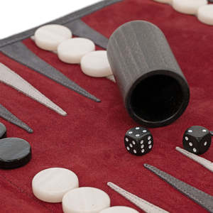 Ensemble de Backgammon en Daim Personnalisé avec Logo, Jeu de Société Portable en Cuir PU avec Dames et Dés pour Cadeaux (Vente en Gros) - Product Image 2