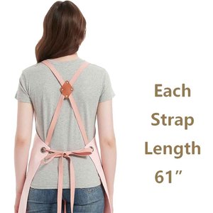 ผ้ากันเปื้อนครัวแบบผ้าแคนวาส สกรีนโลโก้ได้ กันน้ำ ผ้าฝ้าย ผ้ากันเปื้อนเชฟ ปรับขนาดได้ ผ้ากันเปื้อนทำอาหาร มีกระเป๋าหลายช่อง - Product Image 6