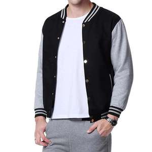 <b>Men's</b> Wool <b>Varsity</b> <b>Jacket</b> Stand Collar Letter Patch <b>Bomber</b> <b>Jacket</b> Breathable Quick Dry Casual Winter Outerwear - Product Image 6