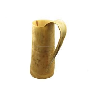 NEXT แก้วมักลายเขาไวกิ้งทำด้วยมือธรรมชาติงานหัตถกรรมระดับพรีเมียมของอินเดียเหยือกวิสกี้รูปสัตว์แกะสลักคุณภาพสูง - Product Image 3