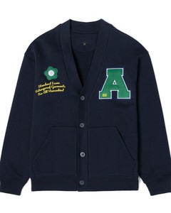 Cardigan en molleton 100 % coton pour femme, épais, respirant, tricoté, à manches longues, col en V, style décontracté, double boutonnage - Product Image 5