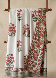 Indian Handmade Organic Reversible Dohar Soft 100% Cotton Embroidered Customer Design Quilt AC Blanket All-Season Adult Baby - Product Image 6