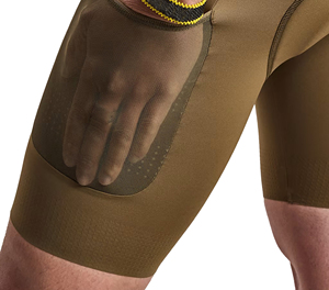 Cuissard de cyclisme marron pour homme Sprint Sports, ajusté, respirant, anti-humidité, en tissu Spandex Nylon 220g, longueur courte, adulte - Product Image 6