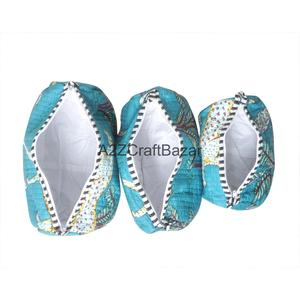 Ensemble de trousses de voyage légères en coton durable à motif pompon et fermeture éclair - Écologiques et réutilisables - Petites/Moyennes/Grandes tailles pour rangement de maquillage - Product Image 5