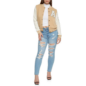 Chaqueta Corta Deportiva para Mujer, para Invierno, para Usar en Todas las Estaciones, Tejido Transpirable, Estilo Deportivo, Corte Holgado, Precios Bajos - Product Image 3