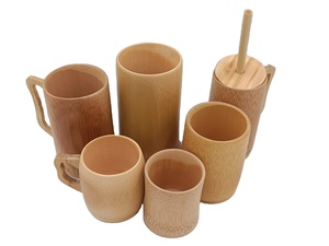 Taza de bambú 99 DATOS dorados taza de bebida reutilizable natural respetuosa con el medio ambiente para batidos de jugo - Product Image 2