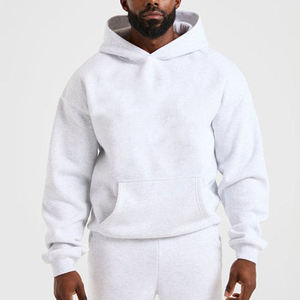 Sudadera con Capucha Blanca Extra Grande para Mujer, con Bolsillo Frontal con Logotipo, Tejida en Mezcla de Algodón, Informal, para Invierno, de Secado Rápido - Product Image 1