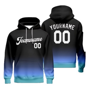 Sweat à capuche de baseball personnalisé en gros, respirant, anti-humidité, anti-bactérien, à manches longues, pour adultes, avec design entièrement boutonné et couleurs contrastées - Product Image 1