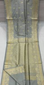 <b>Gold</b> Colour Eco-Friendly Brocade Silk Saree Wholesale <b>Metallic</b> Zari Woven Bridal Indian Ethnic Wear Girls Designer Festive - Product Image 2