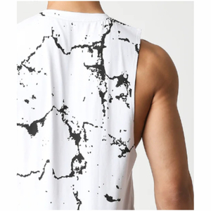 Débardeur de sport professionnel pour homme, coupe profonde, tie-dye, pour musculation et entraînement de force - Product Image 6