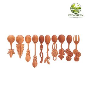 Hand Carved Wooden <b>Spoon</b> with Branch Handle Rustic Kitchen Decor Wooden stick <b>spoon</b> 19cm long, with a <b>small</b> <b>spoon</b> head. - Product Image 2