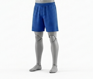 Ensemble de vêtements de sport d'été pour homme, t-shirt en polyester à manches courtes, col rond, couleur unie, jaune, coupe régulière, respirant, short bleu - Product Image 3