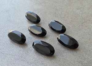 Ónix Negro Natural Facetado en Forma de Pera, Gran Forma Ovalada, Calibrado, Joyería al por Mayor, Piedra Preciosa Suelta - Product Image 6