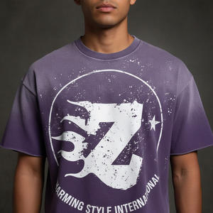 High Quality Wholesale 100% Cotton <b>Tshirts</b> for Men T Shirts Plain Custom DTG Printing Oversized <b>White</b> Blank T-Shirt - Product Image 5