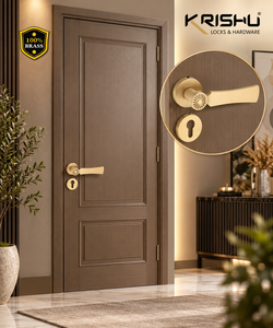 Manija de puerta decorativa mate estilo terracota antigua con acabado en oro rosa para puertas residenciales, comerciales, interiores y arquitectónicas - Product Image 3