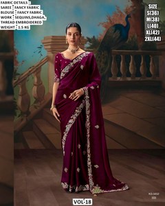 Sari Tradicional de Seda Rosa Noor, Elegante y Sofisticado para Mujer, con Características que Absorben la Humedad y Evitan las Arrugas, Ideal para Fiestas - Product Image 3