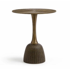 Table d'appoint moderne avec plateau rond en marbre et base en métal noir, meubles contemporains pour salon, table décorative d'appoint - Product Image 5