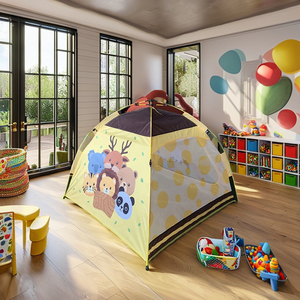 Tente de jeu pour bébé intérieure/extérieure, maisonnette automatique avec poteaux en fibre de verre, imperméable, respirante, confortable, 145x145x110cm, 6-36 mois - Product Image 1