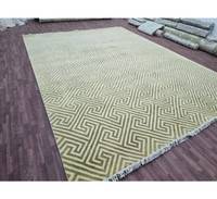 Hochwertiger 2026 Orientalischer/Floraler Baumwoll-Teppichläufer, handgeknüpft, 3x3, rutschfest, haustierfreundlich, mit Schaumstoffrückseite, 0,5 Zoll Florhöhe