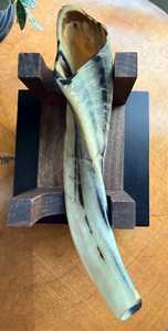 High Quality Natural Rams Horn Shofar <b>9</b> inches with Wooden Stand | best ram horn shofar for beginners - Product Image 5