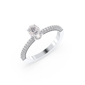 REYES Oval Cut 1.36 Carat Lab Grown Diamond Engagement Ring in 14K Solid Gold IGI Certified HPHT CVD Diamonds Fine Jewelry - Product Image 1
