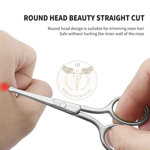 Tijeras pequeñas de acero inoxidable con punta afilada para el cuidado profesional del cabello, pestañas, nariz, cejas y recorte del bigote. - Product Image 4