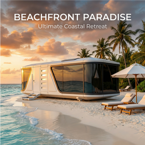 Cápsula Espacial de Acero de Lujo, Villa Contenedor Móvil Prefabricada Moderna, Edificio Modular Pequeño con Energía Solar para Oficinas y Centros Comerciales - Product Image 3