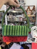 Tas Selempang Bordir Bohemian Modern India Buatan Tangan dengan Manik-Manik, Ringan, Kapasitas Besar, Tas Wanita untuk Acara Malam