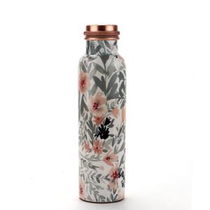 Bouteille d'eau en cuivre à motifs décoratifs en mosaïque, gourde métallique réutilisable, fabricant OEM ODM personnalisé - Product Image 2