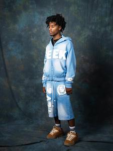 Ensemble de survêtement unisexe Seek Vision, col rond, sweat-shirt à cordon de serrage, couleur dégradée, streetwear, coupe ample, livraison rapide - Product Image 3
