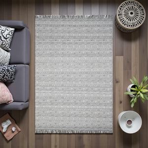 Alfombra Durrie de Lana Hecha a Mano |   Alfombra Moderna Ecológica de Tejido Plano con Patrón Abstracto para Sala de Estar y Dormitorio - Product Image 3