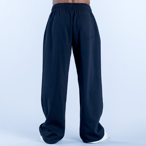 Wholesale Top Trending Custom Logo Men's <b>Oversized</b> Straight Leg Joggers Elastic Waist Inner Drawstring Men's Cotton <b>Sweatpants</b> - Product Image 2