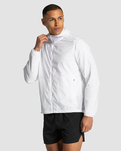 Veste coupe-vent pour homme, logo personnalisé OEM en gros, blanche, légère, imperméable, vêtements de sport et de course, veste softshell - Product Image 1