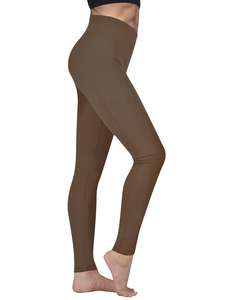 เลกกิ้งผู้หญิง สกรีนโลโก้ได้ เลกกิ้งออกกำลังกายมีกระเป๋า ผ้าไนลอนเอวสูง กางเกงออกกำลังกายรัดรูป - Product Image 4