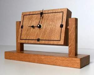 Reloj de Pared Analógico de Cuarzo con Marco de Madera Sólida, Diseño Art Deco Impermeable para Sala de Estar Contemporánea, Decoración de Bodas - Product Image 3