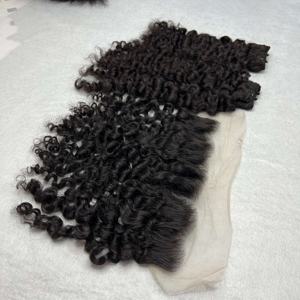 Extensiones de Cabello Humano Virgen Rizado Indio al por Mayor, Textura Rizada Densa, Cutícula Alineada, Sin Procesar, Doble Trama a Máquina - Product Image 1