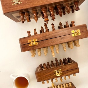 Wood <b>Board</b> Game Gift Luxury Professional Staunton Chessmen Weighted for Tournament <b>Set</b> Wooden <b>Chess</b> <b>Set</b> Handcrafted - Product Image 4