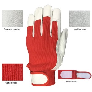 Gants de travail en cuir de chèvre pour hommes, gants industriels de construction, gants polyvalents - Product Image 4