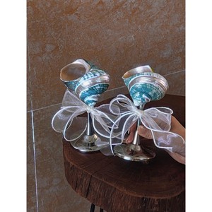 Verres à vin en verre et coquillages marins les plus demandés, à motifs uniques inspirés de la nature, conçus à la fois pour la fonctionnalité et la décoration. - Product Image 2