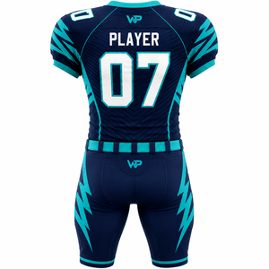 Maillot de football américain WARPRO ELITE pour homme, col en V, sublimé, manches courtes, ajusté, anti-transpiration, toutes saisons - Product Image 3