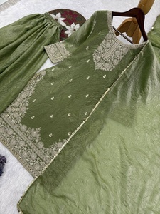 นำเสนอคอลเลคชั่นเสื้อผ้าสำเร็จรูปใหม่ล่าสุด ดีไซน์หรูหรา ปักลายสวยงาม พร้อมกางเกงปาลาซโซและผ้าคลุมไหล่ - Product Image 6