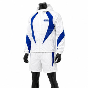 Modern Windbreaker <b>Shorts</b> <b>Set</b> Multi Color Puff Print Nylon Polyester <b>Hoodie</b> Outdoor Casual Windbreaker <b>Shorts</b> <b>Set</b> - Product Image 4