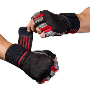 Guantes de levantamiento de pesas de tela de alta calidad, con protección para la palma de la mano, en oferta. - Product Image 1
