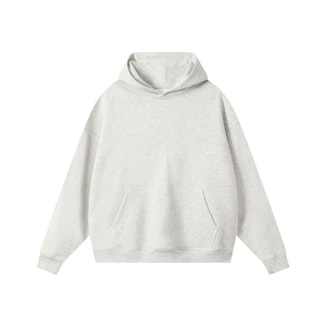 เสื้อฮู้ดโอเวอร์ไซส์แบบยูนิเซ็กซ์ ผ้าฝ้ายเฟรนช์เทอร์รี่ สีพื้น ดีไซน์กระเป๋าเสื้อ สวมใส่สบายๆ สำหรับฤดูใบไม้ร่วง - Product Image 2