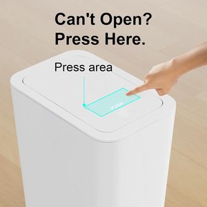 Paquete de 3 Botes de Basura Pequeños de 10L/2.6 Galones con Tapa Abatible, Bote de Basura para Baño, Cocina y Dormitorio en Varios Colores - Product Image 4