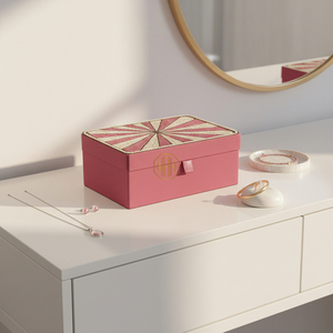 Custom <b>Floral</b> Beaded MDF & Fabric Jewelry Storage <b>Box</b> Handmade Decorative Gift Case Luxury Bulk Supplier 1-3L Capacity - Product Image 2