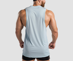 เสื้อยืดกีฬาผู้ชาย ผ้าคอตตอนผสมสแปนเด็กซ์ 180 GSM แบบไม่มีแขน เสื้อกล้ามผู้ชาย เสื้อกล้ามสไตล์สตรีทแวร์ เสื้อวินเทจ - Product Image 2