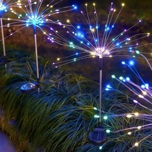 Luci Solari a LED Effetto Fuochi d'Artificio 120 LED IP4X, Luci Fatate a Stella con 8 Modalità di Illuminazione, Alimentate a Energia Solare per Sentieri, Cortili e Decorazioni Esterne - Product Image 5